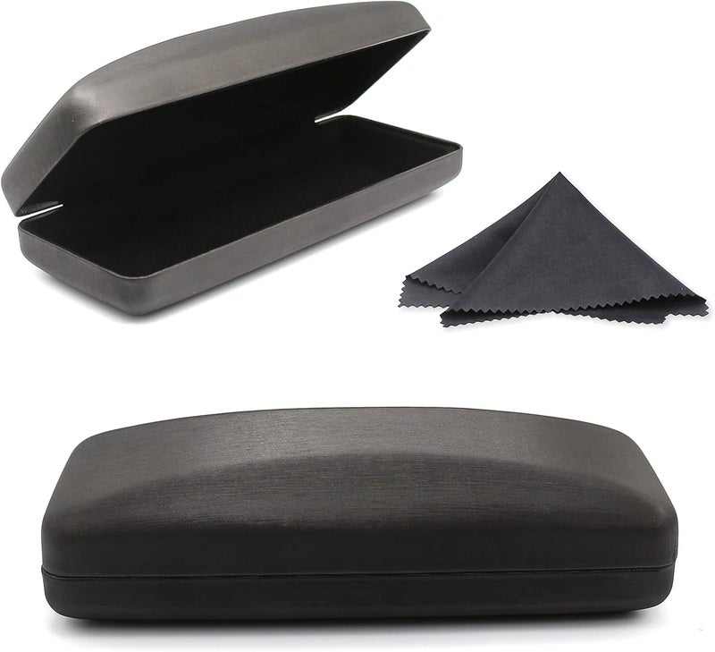 SMARTTOP Hard Shell Eyeglass Case- Glass Case With Cleaning Cloth, Glasses Case hard shell for men women - Image 1